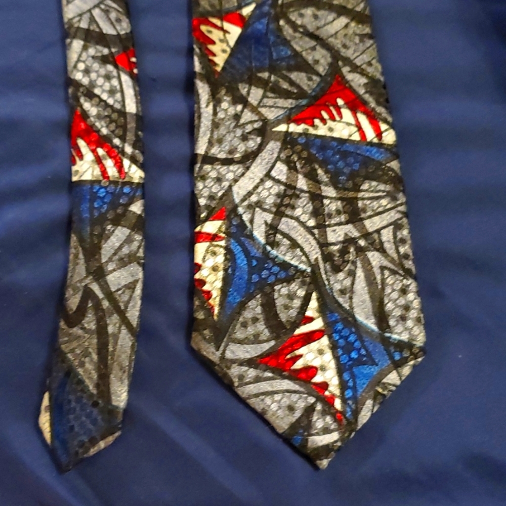 WEMBLEY mens neck tie, grey, navy, Burgundy, black.